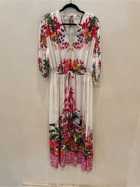 International Concepts  Tropical Floral Maxi Dress size XL